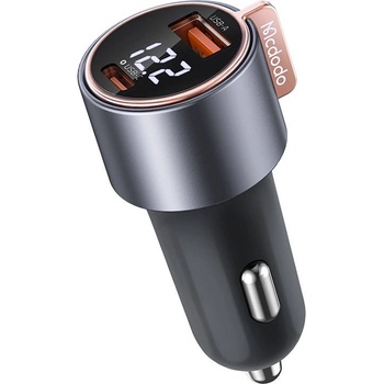 Image 1 of Mcdodo Digital Display Dual Quick Car Charger 75W (CC-5670) - зарядно за кола с USB-A и USB-C изходи, с дисплей и с технология за бързо зареждане (черен)