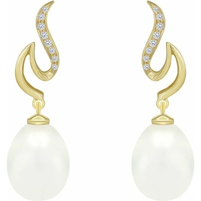 Eppi Náušnice s perlami a diamantmi Tahima E63