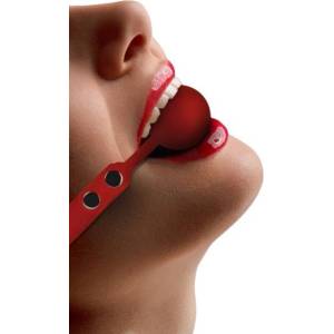 Ouch! by Shots Silicone Ball Gag, Red