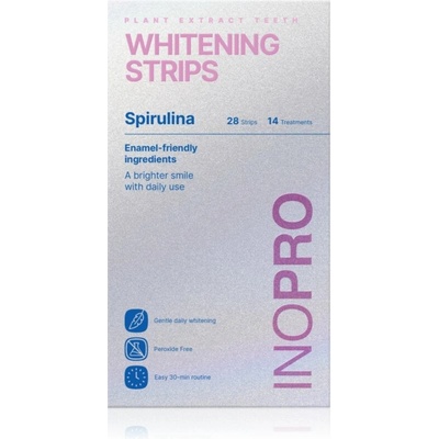 InoPro Green Whitening Strips Spirulina bělicí pásky na zuby bez peroxidu 28 ks
