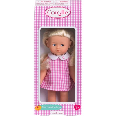 Corolle Corolline Rosy dlhé blond vlasy s modrými očami a ružové šaty 20 cm
