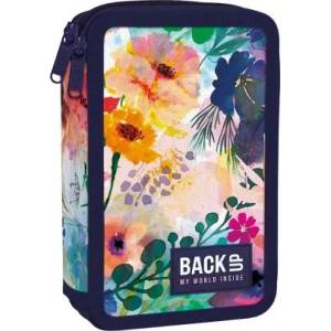 BackUP Flowers несесер с 2 ципа ПЪЛЕН
