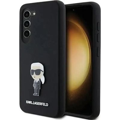 KARL LAGERFELD Кейс Karl Lagerfeld Silicone Ikonik Metal Pin за Samsung Galaxy S23, черен (KF001998-0)