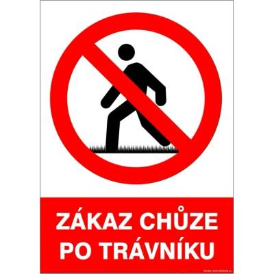 RAFO Samolepka Zákaz chůze po trávníku Velikosti: A3 (30 x 42 cm)