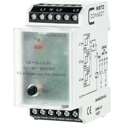monitorovací relé 230 V/AC (max) 2 přepínací kontakty Metz Connect 110271 1 ks