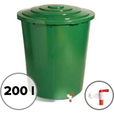 Plastime Italy sud 200 l s vrchnákom a ventilom zelený