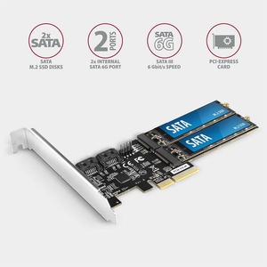 AXAGON PCES-SA4M2 2db вътрешен SATAIII порт + 2db SATA M. 2 слот PCI-Express карта (PCES-SA4M2)