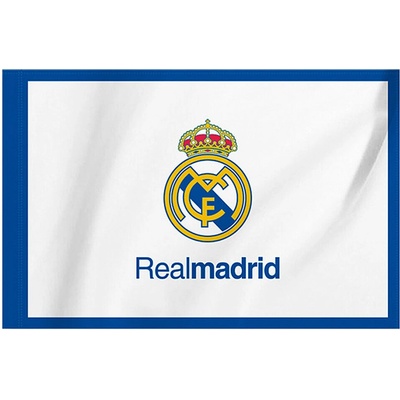 Real Madrid FC Vlajka Real Madrid, prehyb na tyč, biela, 150x100 cm
