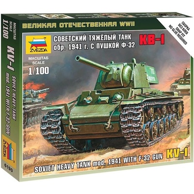Zvezda Wargames WWII tank 6190 KV 1 with F 32 GUN 1:100
