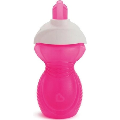 Munchkin Click Lock hrneček s brčkem růžová 296 ml
