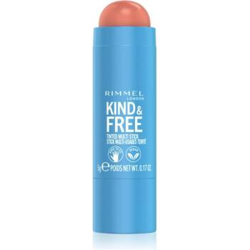 Rimmel Kind & Free мултифункционален грим за очи, устни и лице цвят 002 Peachy Cheeks 5 гр