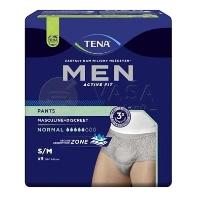 TENA Men Pants Normal Grey S/M 9 ks