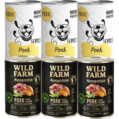 Pepe Monoprotein a Wild Farm Monoprotein Pork 6 x 400 g