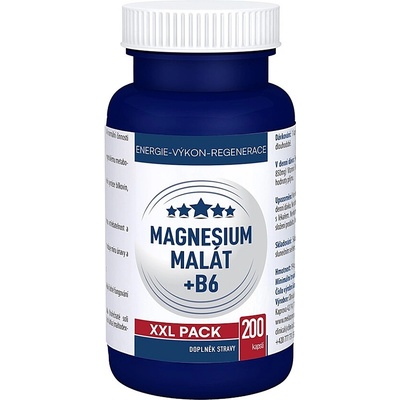 Clinical Magnesium malát + B6 XXL pack 200 kapslí