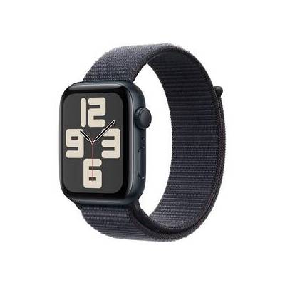 Chytré hodinky Apple Watch SE 2024 GPS 40mm pouzdro z temně inkoustového hliníku - Inkoustově fialový provlékací sportovní řemínek (MXEA3QC/A)