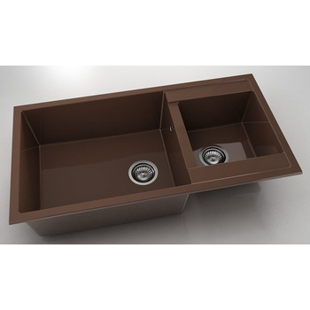 Image 1 of FAT Мивка Vanguard 235, Polymer marble, 17 Светло венге, с включен сифон