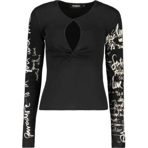 Desigual Дамски пуловер desigual, Размер xl, Цвят Черен (26swtk18_ne2000)