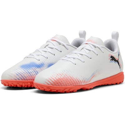 PUMA Юношески футболни стоножки Puma Future 8 Play Astro Turf Football Boots Juniors - White/Black/Red