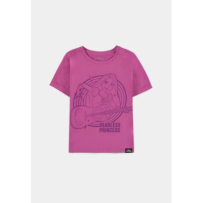 Princesses Disney Fearless Princess Rapunzel Girls Short Sleeved T-shirt Purple