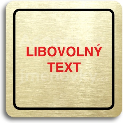 ACCEPT Piktogram libovolný text - zlatá tabulka - barevný tisk