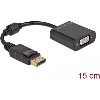 Delock Преходник Displayport към VGA 15 pin TM черен, Delock 61006 (delock61006)