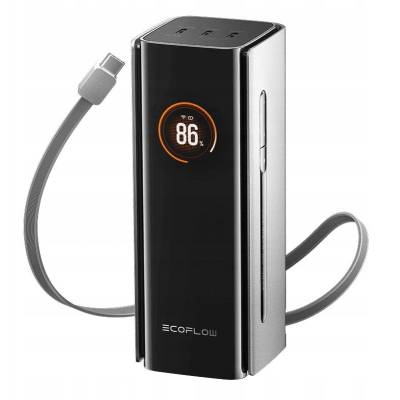 EcoFlow Rapid Pro Powerbank 20000mAh 230W с вграден кабел, черен (54823-0)