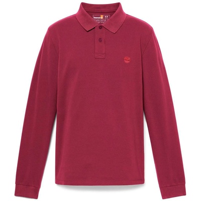 Timberland Мъжка поло тениска Timberland Millers River L/S Millers River Pique Polo shirt - Burgundy - размер 3XL (216-6947-0215)