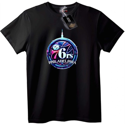 NOONEBRAND Тениска 76ers Philadelphia Неон - XL, White