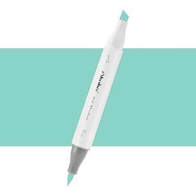 Lihová fixa OHUHU oboustranná Brush & Chisel, Meadow Green (G9)
