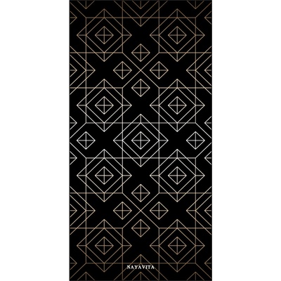 Nayavita Funkční sportovní ručník Black Lines 100 x 50 cm