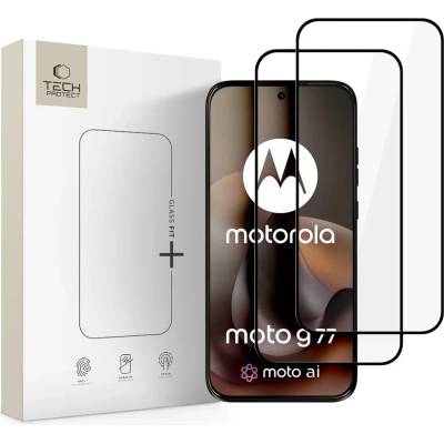 Tech-Protect GLASS FIT+ 2 БР. за Motorola Moto G67 / G77 черен (5906302323241)
