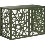 vidaXL Покритие за климатик Маслиненозелено 100 x 50 x 70 cm Стомана (8014160)