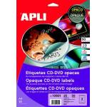 APLI Етикет, CD/DVD, A4, пълно покритие, матов, APLI "Mega" 10808/10601 (10808/10601)
