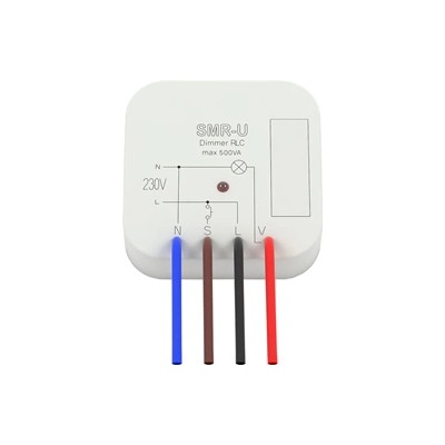 SMR-U /230V RLC stmívač pro montáž pod tlačítko, 4-vodičové připojení, výstup mosfet 500V