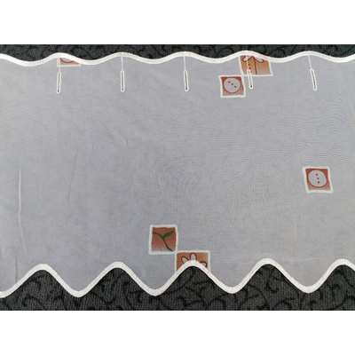 Záclona na vitrážku - voál O21349/030 30 cm