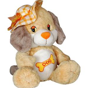 Амек Тойс Плюшена играчка Амек Тойс - Куче с жълта шапка, 30 cm (40235) - ozone