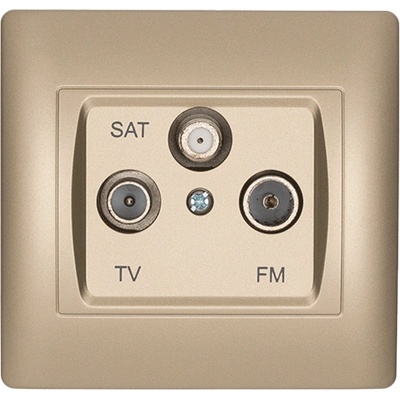 ELMARK Rhyme Тv+fm+sat КОНТАКТ ШАМПАНСКО МЕТАЛИК (11682)