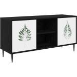 vidaXL ТВ шкаф HANAU 102 x 33 x 51 см Черен дъб Инженерна дървесина (8007065)