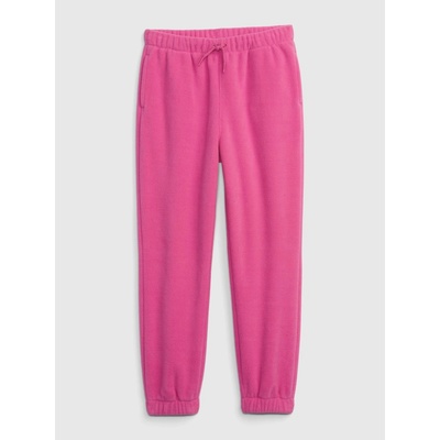 GAP dětské tepláky s fleece Růžová