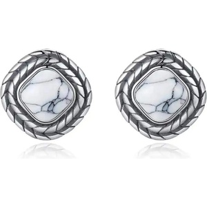 Silenti Jewelry Сребърни обеци "Мрамор