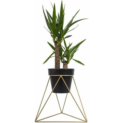 HowHomely Стойка за саксия TRIANGL 40x45 см златист (DD0042)