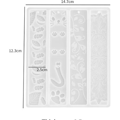 PourArt Silikonová forma na záložku do knihy XC326-6-1 SADA 2 147x123mm