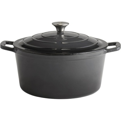 APS Litinový hrnec s poklicí 5 STARS 28 cm, 6l, šedý