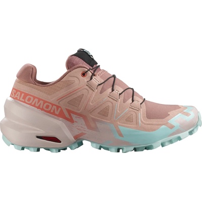 Salomon Дамски маратонки Salomon Women's Speedcross 6 Trail running shoes - Mahogany Rose / Hushed Violet / Iced Aqua - размер 40 (123-0973-1717)