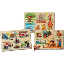 Eichhorn puzzle Generic Puzzle DP 9 dielov safari farma vozidlá