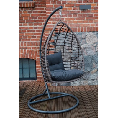 Bello Giardino Závesné hojdacie kreslo Piatto hnedé