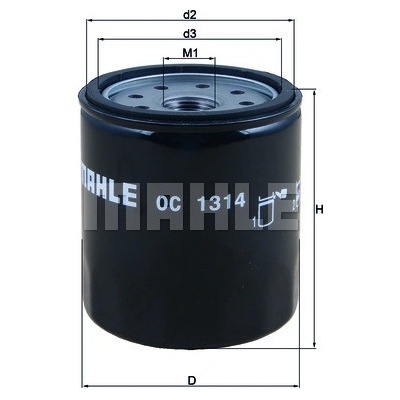 Olejový filter MAHLE ORIGINAL OC 1314 (OC1314)