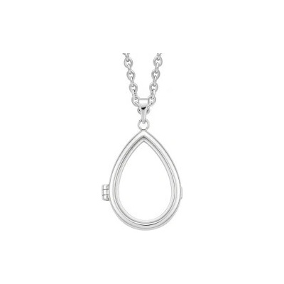 Basics Strieborný medailón sklenená slza P5651C