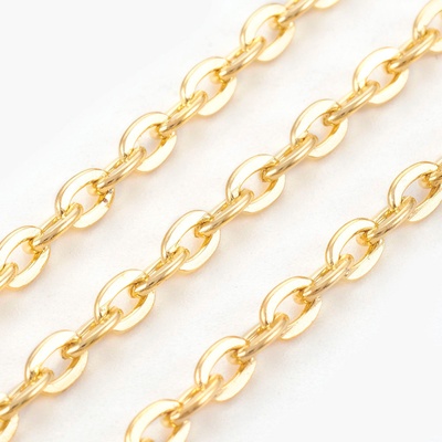 Bižuterní řetízek 5x3,3 mm zlatý – Zboží Dáma