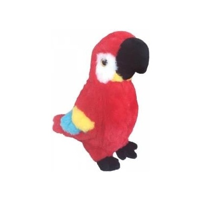 BEPPE Red macaw parrot with bell 28cm 13742 BEPPE